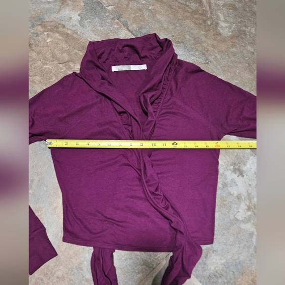 Athleta Ruffled Knit Open Front Cardigan - Picture 8 of 9